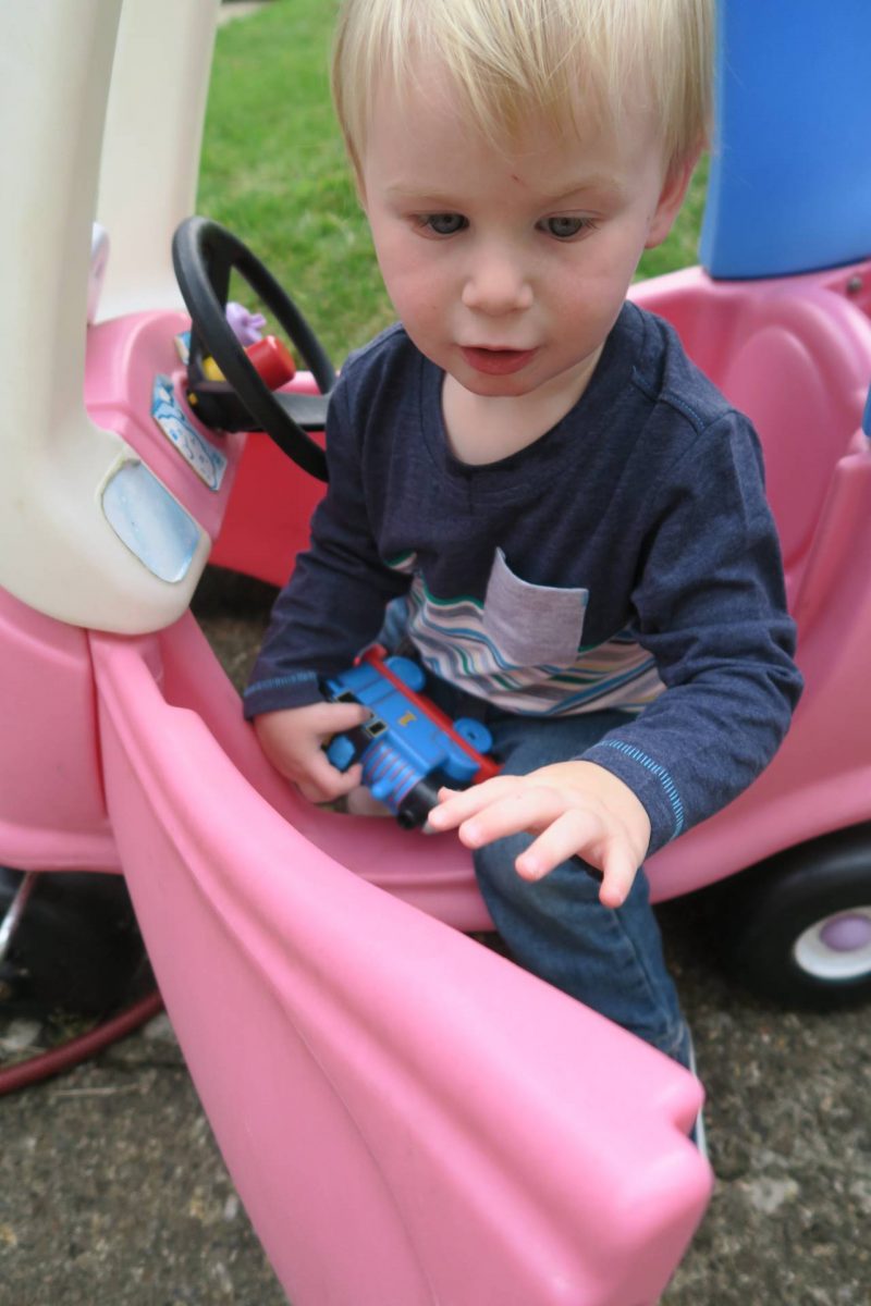 Thomas the tank engine fever hits! This is a gift worth buying, it keeps him endlessly entertained