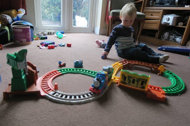 Thomas the tank engine fever hits! This is a gift worth buying, it keeps him endlessly entertained