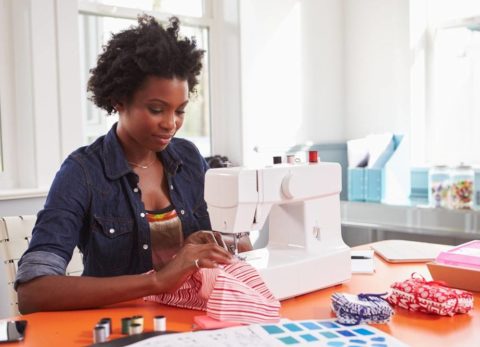 mum making clothes to make extra money