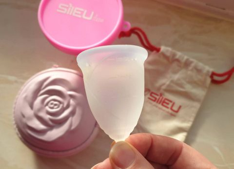 sileu menstrual cup, steriliser, bag and travel case