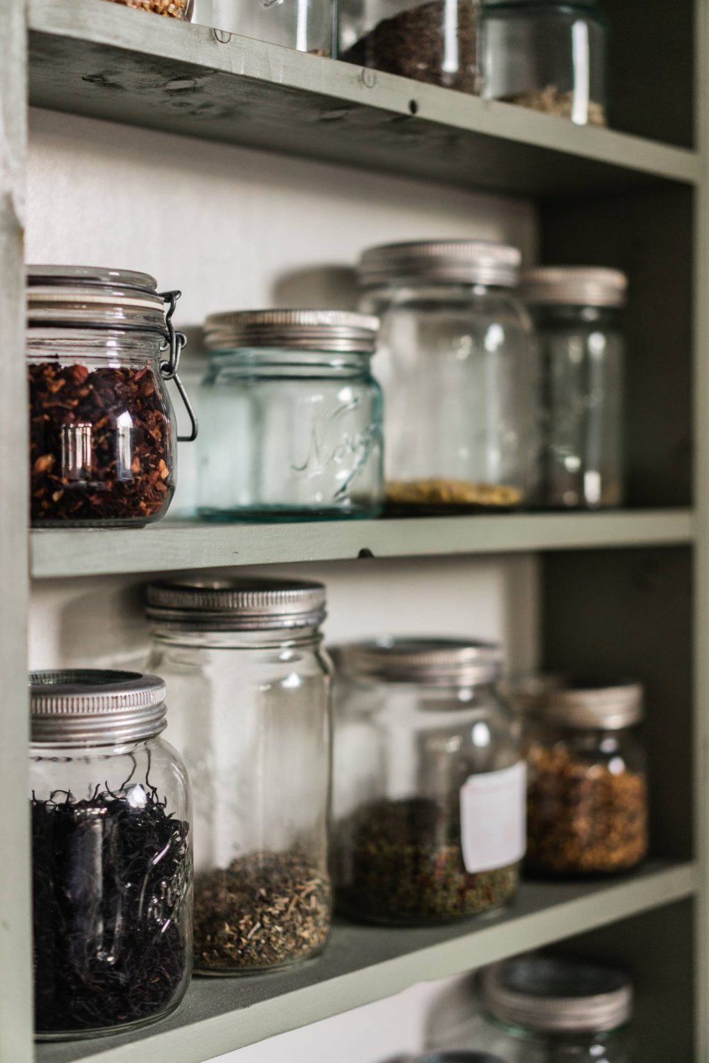 home storage pantry spice jars