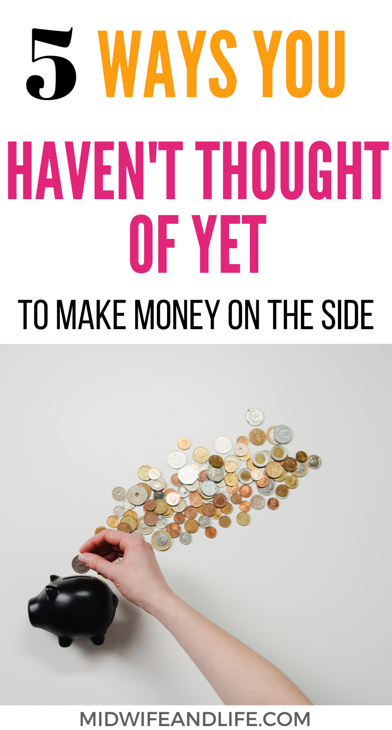 We've all heard of ways to make a little extra money on the side but they all begin to sound the same! Here are some different ways you haven't heard of before of making extra money from a side hustle. Making money, making extra money, side hustle ideas, side hustle inspiration