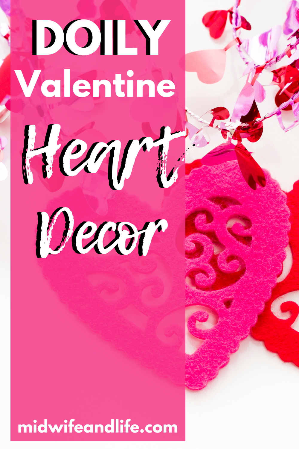 Really simple window decoration to make with doilies and red cellophane or tissue paper. Valentine's day craft.
