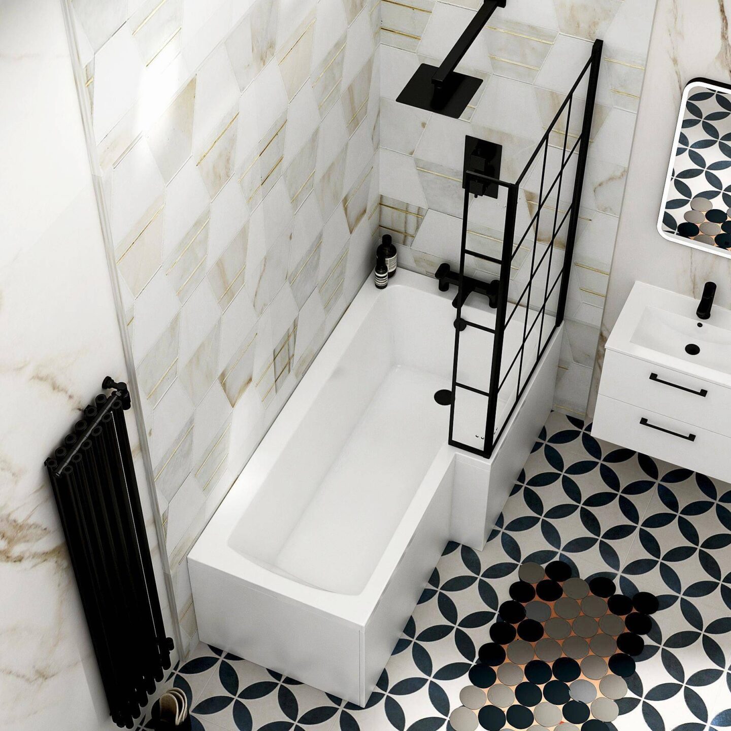 1600mm shower bath- Royal Bathrooms