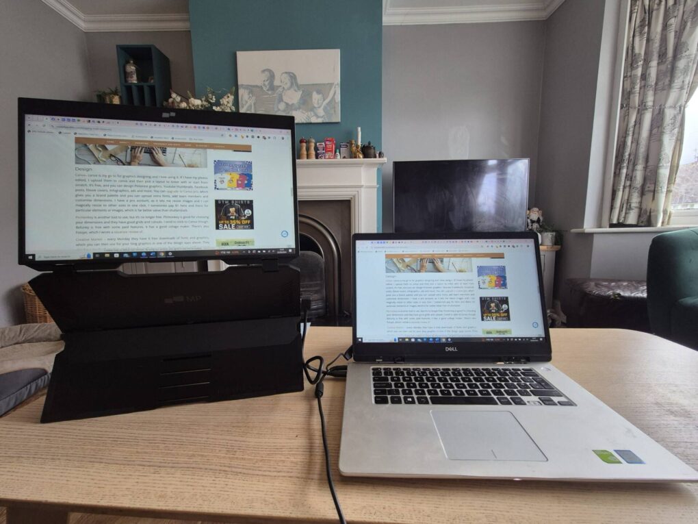 Duex float portable monitor review in stand by itself mode