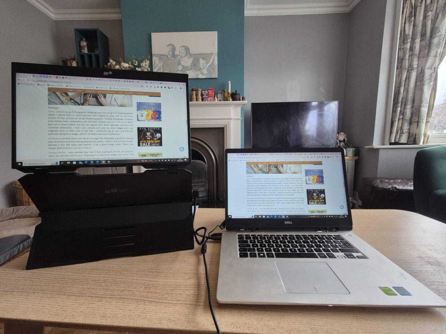 Duex float portable monitor review in stand by itself mode